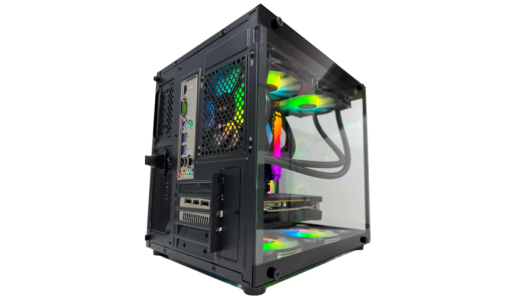 GABINETE MICRO ATX SENTEY ZEUS Black,5 Fan Argb , Vidrio Lateral/Frontal  GAMER