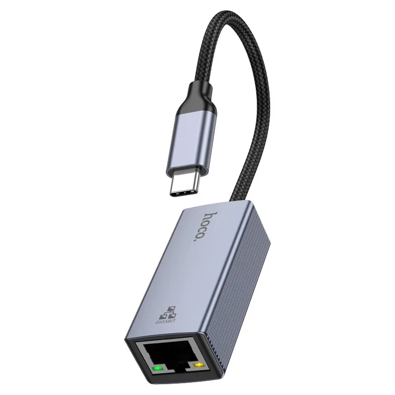 ADAPTADOR ETHERNET GIGABIT HOCO PREMIUM  UA37 TIPO C  a RJ45
