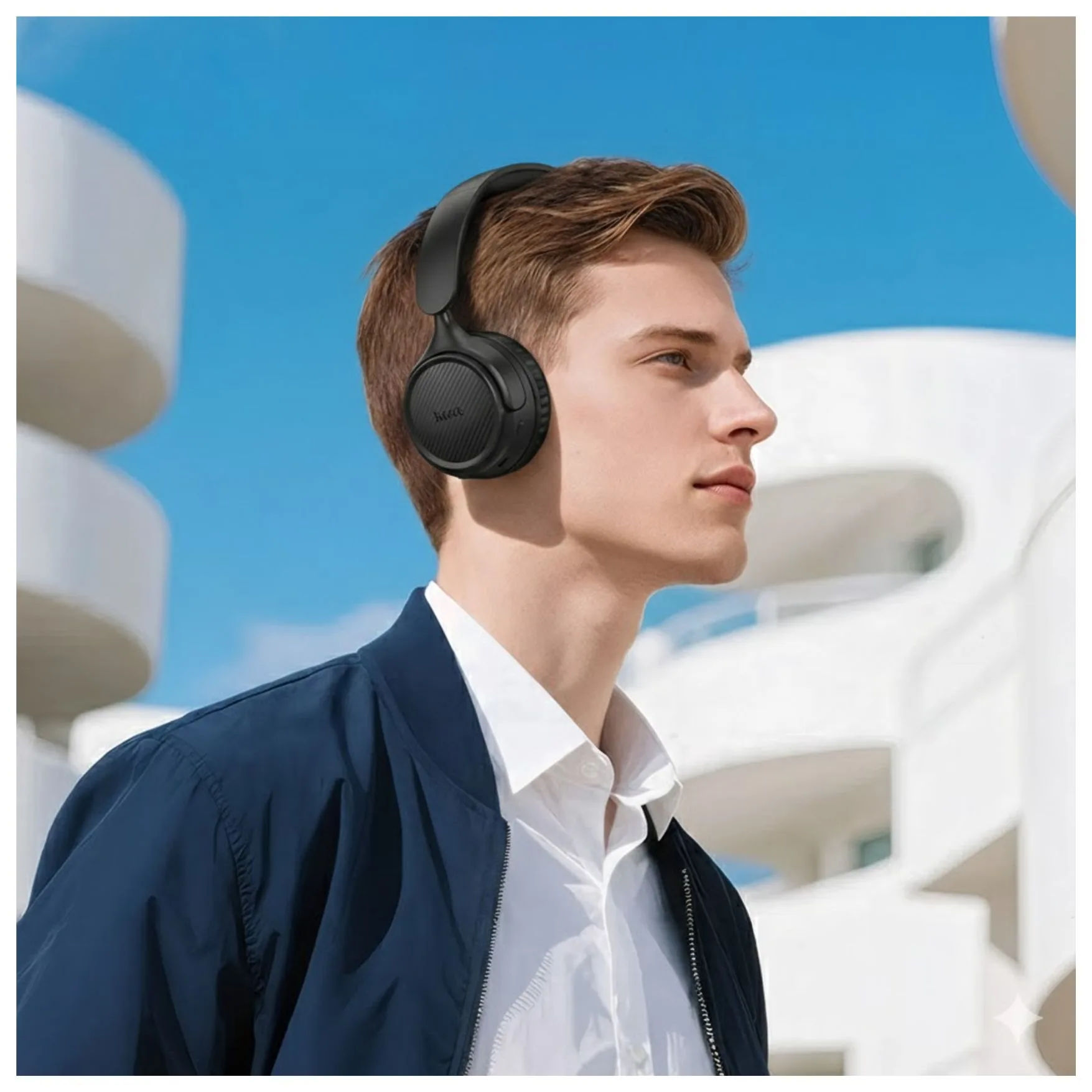 AURICULAR BT VINCHA HOCO PREMIUM  W66  32Hrs  Plegable Negro/Azul