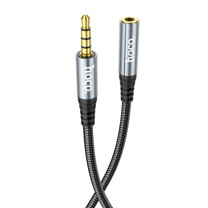 CABLE AUDIO EXTENSION HOCO PREMIUM  UPA20  1Mts  Metal Gray