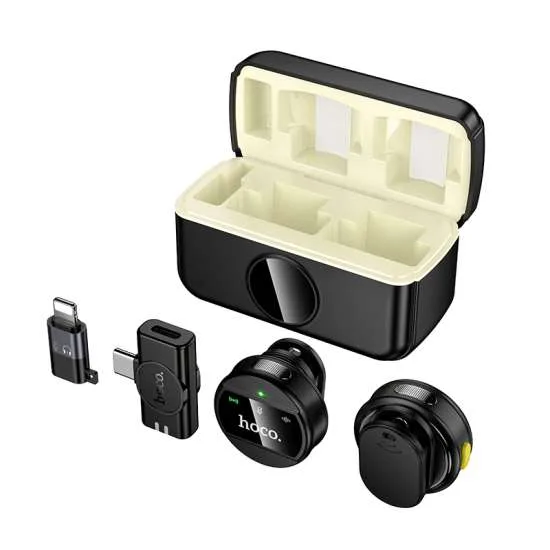 MICROFONO  DUAL CORBATERO  HOCO PREMIUM L22  BRIGHT   