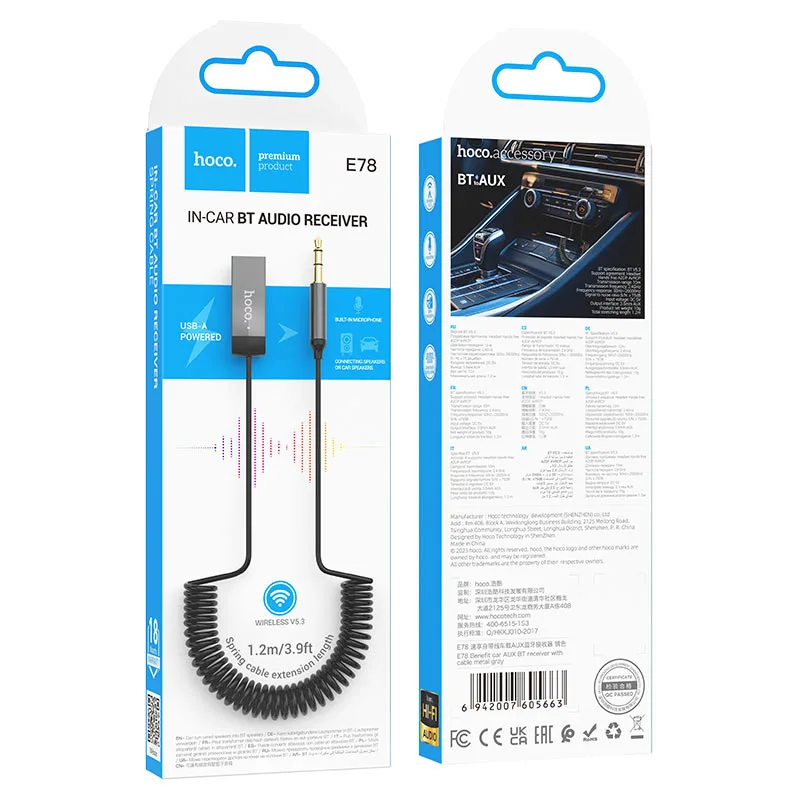 ADAPTADOR BLUETOOTH HOCO PREMIUM  E78 Benefit  