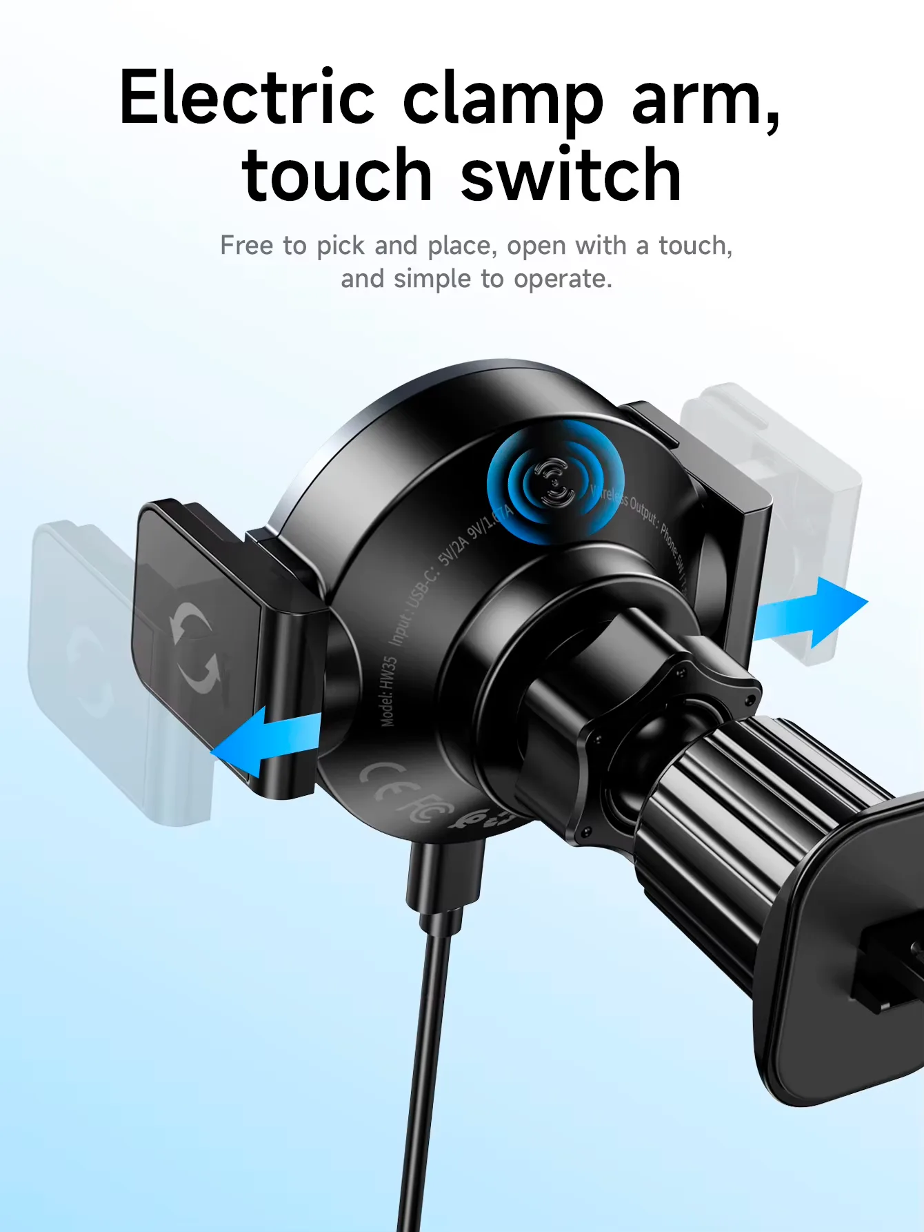 SOPORTE AUTO MAGNETICO WIRELESS HOCO PREMIUM  