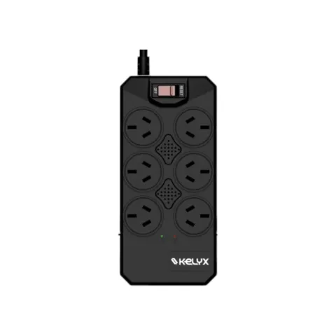 Estabilizador Kelyx 6 tomas Max. 600W  1200VA  150-270V Surge Protection 1mt