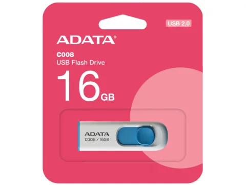 Pen Drive ADATA C008 RWE 16GB USB 2.0 Con  tapa deslizable