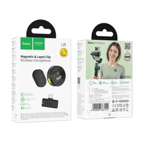 MICROFONO CORBATERO HOCO PREMIUM L21 6Hrs   TIPO C   