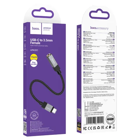 CONVERTIDOR DE AUDIO HOCO PREMIUM 