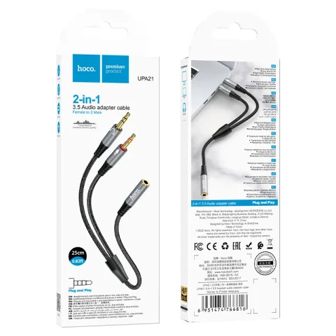 ADAPTADOR AUDIO HOCO PREMIUM  