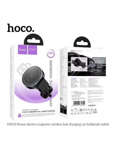 SOPORTE AUTO MAGNETICO WIRELESS HOCO PREMIUM  